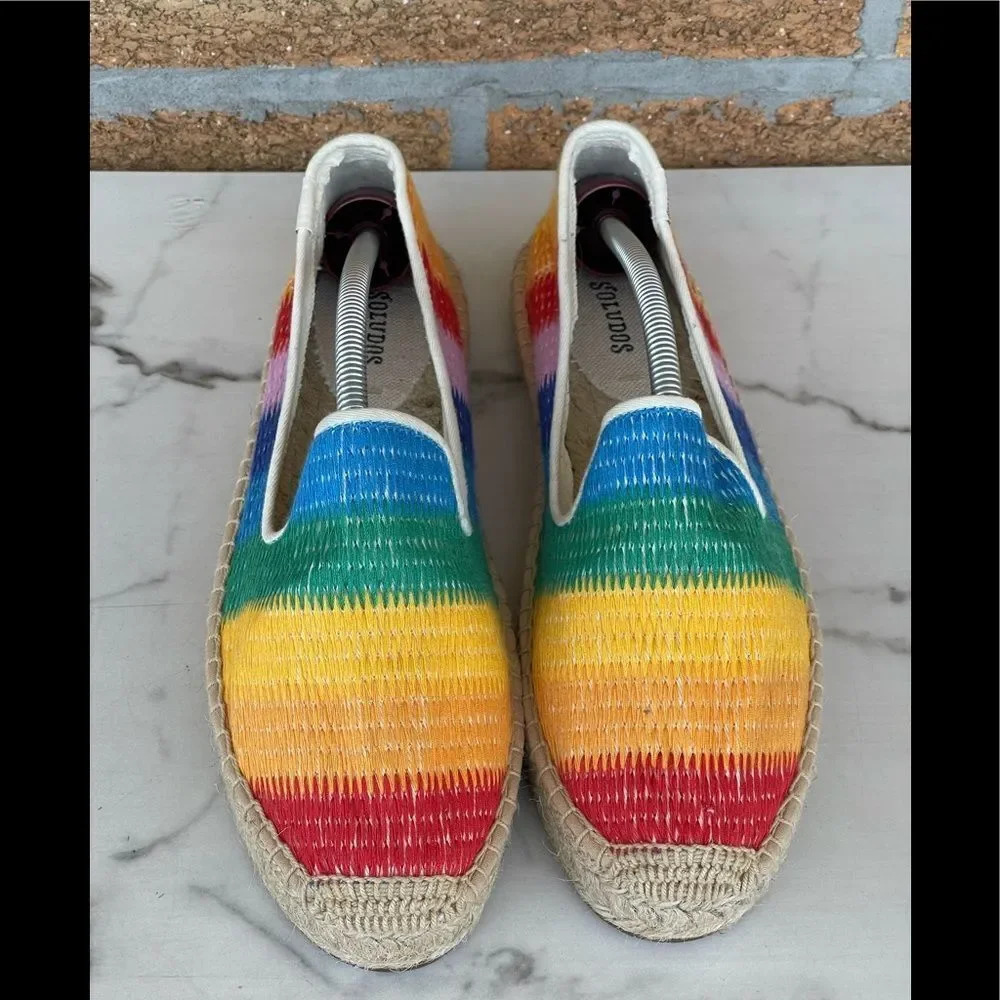Soludos Embroidered rainbow shoes 9.5 - Picture 3 of 7
